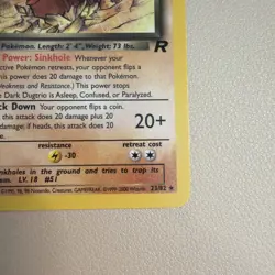 Pokemon Card TCG Dark Dugtrio 23/82 Team Rocket Unlimited Edition Non Holo Rare - Image 3