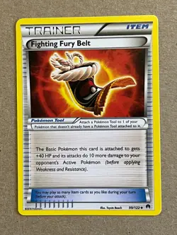 2x Fighting Fury Belt (99/122) XY: Breakpoint - 2016 - LP - Pokemon TCG - Image 1