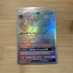 Pokemon TCG - Incineroar GX 188/181 Rainbow Secret Rare Sun & Moon Team Up NM - Image 1