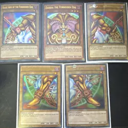 Konami Yu-Gi-Oh! Exodia Forbidden One 1st Edition YGLD Complete 5-Card Set (NM) - Image 1