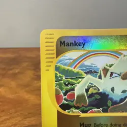 Pokemon TCG Mankey Reverse Holo Card 92/147 E Series Aquapolis - Image 2