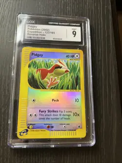 CGC 9 MINT Pidgey 2002 Expedition 123/165 Reverse Holo Pokemon Card - Image 1