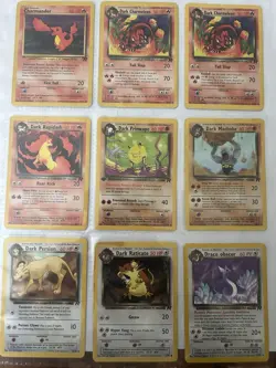 Pokemon Team Rocket Dark Pokemon Lot – 35 Cards – LP/MP – Collector Set - Image 1