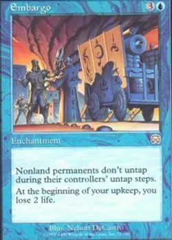 1x Embargo Heavy Play MTG Magic - Kid Icarus - - Image 1