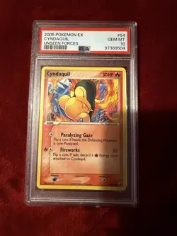 PSA 10 Cyndaquil 2005 Pokemon EX Unseen Forces #54 - Image 1
