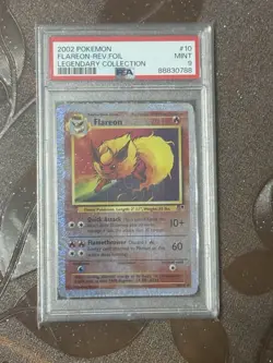 POKEMON PSA 9 FLAREON LEGENDARY COLLECTION 10/110 REVERSE HOLO - NM-MT - Image 1