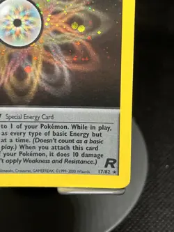 Pokemon TCG Rainbow Energy 17/82 Team Rocket 1st Edition Holo Rare Swirled HP - Image 4