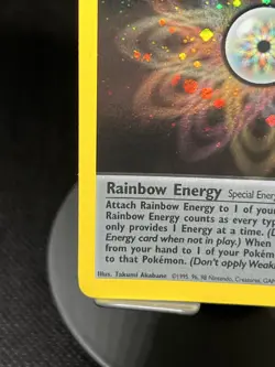 Pokemon TCG Rainbow Energy 17/82 Team Rocket 1st Edition Holo Rare Swirled HP - Image 5