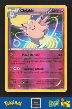 2015 Pokemon XY BREAKpoint 82/122 Clefable Reverse - Image 1