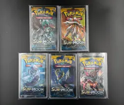 Art Set Of 5 2017 Pokemon - Sun and Moon Base Set Booster Packs Factory Sealed - Image 1