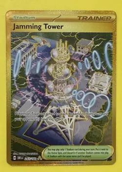 Pokemon ~ Jamming Tower 243/182 ~ Destined Rivals ~ Gold Hyper Rare - Image 1