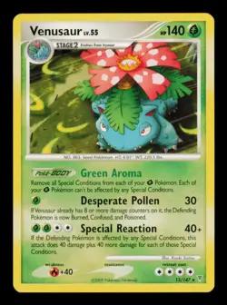 Pokemon Card Venusaur 13/147 Supreme Victors Rare DP Original Vintage MP 2009 - Image 1