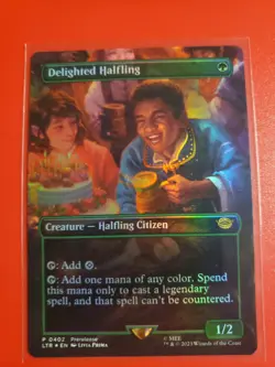 MTG Delighted Halfling The Lord of the Rings: Tales of Middle-earth 402 Foil Bor - Image 1
