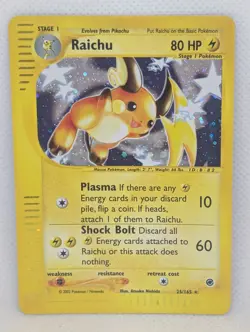Raichu 025/165 Expedition Base Set Holo Rare Pokemon TCG Nintendo Pikachu NM - Image 1