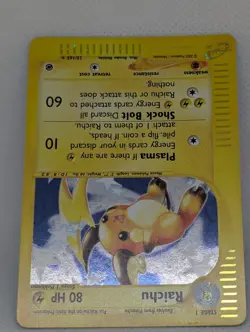 Raichu 025/165 Expedition Base Set Holo Rare Pokemon TCG Nintendo Pikachu NM - Image 4