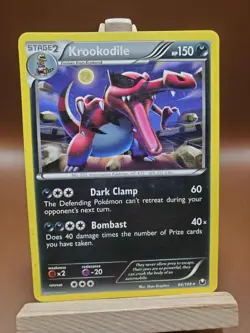 HP Krookodile 66/108 Non-Holo Rare Exclusive Black & White Dark Explorer Pokemon - Image 1