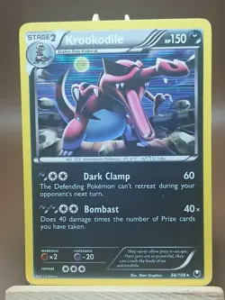 HP Krookodile 66/108 Dark Explorers Holo Rare Pokemon - Image 1
