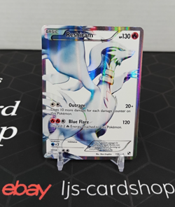 Rershiram 113/114 Black & White Full Art LP Pokemon Card T1 - Image 1