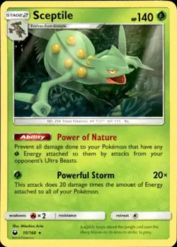 Pokemon Sceptile SM - Celestial Storm 10/168 Light Play LP+ or Better - Image 1