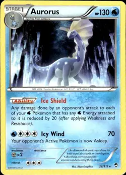 Pokemon Aurorus XY - Furious Fists 26/111 Light Play LP+ or Better - Image 1