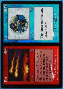 Fire and Ice FOIL Apocalypse PLD Red Blue Uncommon CARD (511269) ABUGames - Image 1