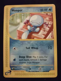 Wooper 66/147 Pokemon Trading Card Game eCard Aquapolis Near Mint NM TCG - Image 1