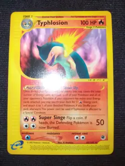 Typhlosion 65/165 Pokemon Trading Card Game eCard Expedition Near Mint - Image 1