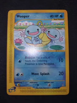 Wooper 117/147 Pokemon Trading Card Game eCard Aquapolis Near Mint TCG NM - Image 1