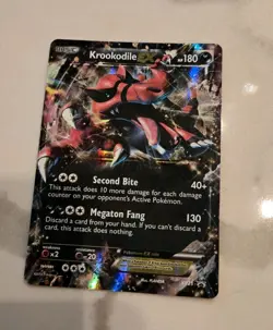 Pokemon Krookodile EX TCG Black Star Promo Holo Card XY25 - Image 1