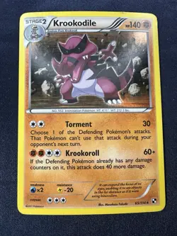 Pokemon 2011 LP Krookodile Black & White 65/114 Holo Card FREE SHIPPING - Image 1