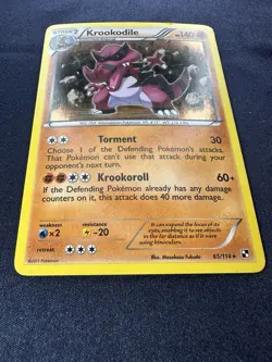 Pokemon 2011 LP Krookodile Black & White 65/114 Holo Card FREE SHIPPING - Image 3