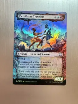 Twinflame Travelers - 345 - MTG: Lorwyn Eclipsed - Fable Frame - Showcase - FOIL - Image 1