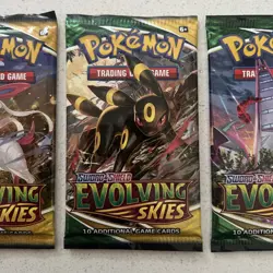 Pokemon - Evolving Skies Booster Pack Full Art Set 4 Packs - New & Sealed 🔥 - Image 4