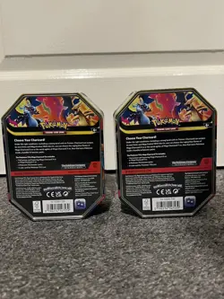 Pokemon TCG: Mega Charizard ex Tin x 2 (One of each X + Y) - Sealed - In Hand - Image 2