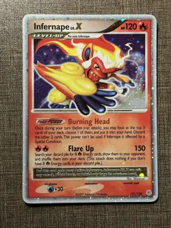 Pokemon Infernape LV.X 121/130 Diamond & Pearl Ultra Rare Holo Bleed 2007 LP++ - Image 1