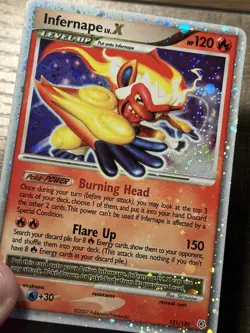 Pokemon Infernape LV.X 121/130 Diamond & Pearl Ultra Rare Holo Bleed 2007 LP++ - Image 3