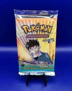 Gym Heroes 1st Edition Booster Pack 20.72g Factory Sealed Brock Pokemon WOTC New - Image 1