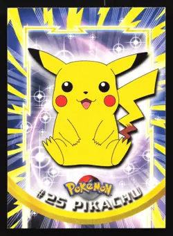 Pikachu #25 Pokemon Topps TV Animation Edition 1999 – Black Label - Damaged - Image 1