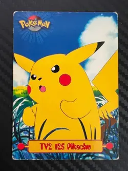 Pokemon 1999 Topps Pokemon TV Animation Series 1 25 Pikachu TV2 HP - Image 1