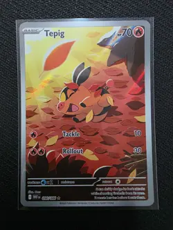 Tepig 096/086 NM – Illustration Rare Holo – 2025 TCG Pokemon White Flare - Image 1