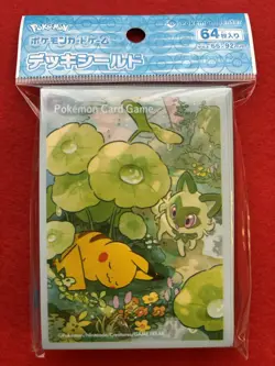 Pokemon Center Official Sleeves Pikachu Sprigatito 2024 64pcs New sealing - Image 1