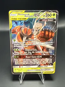 Pokemon Pheromosa & Buzzwole GX 1/214 Unbroken Bonds Pokemon - Image 1