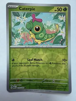 Pokemon Caterpie 010/165 Reverse Holo Common SV151 Scarlet & Violet 50 HP NM - Image 1