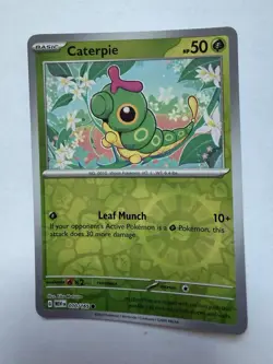 Pokemon Caterpie 010/165 Reverse Holo Common SV151 Scarlet & Violet 50 HP NM - Image 4