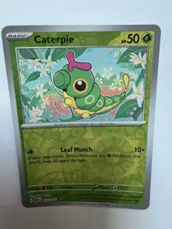 Pokemon Caterpie 010/165 Reverse Holo Common SV151 Scarlet & Violet 50 HP NM - Image 5
