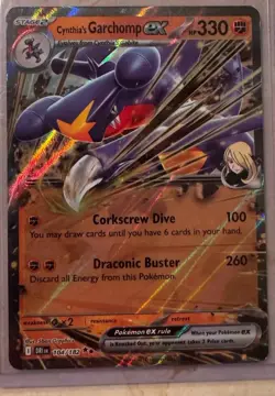 Cynthia's Garchomp ex 104/182 Double Rare Halo Pokemon TCG Destined Rivals NM - Image 1