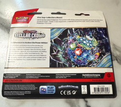 Pokemon Stellar Crown 3 Pack Blister Scarlet & Violet Sealed w/ Latias Promo - Image 4