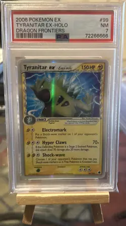 Tyranitar ex - EX Dragon Frontiers 99/101 - Rare Pokemon Card - PSA 7 - Vintage - Image 1