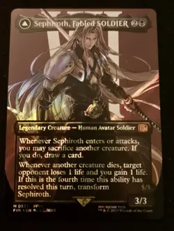 Sephiroth - Fabled SOLDIER | Borderless Surge Foil | Final Fantasy | MTG - Image 1