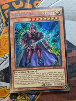 Yugioh Legendary Knight Hermos DRL2-EN008 Secret Rare 1st Edition NM - Image 1